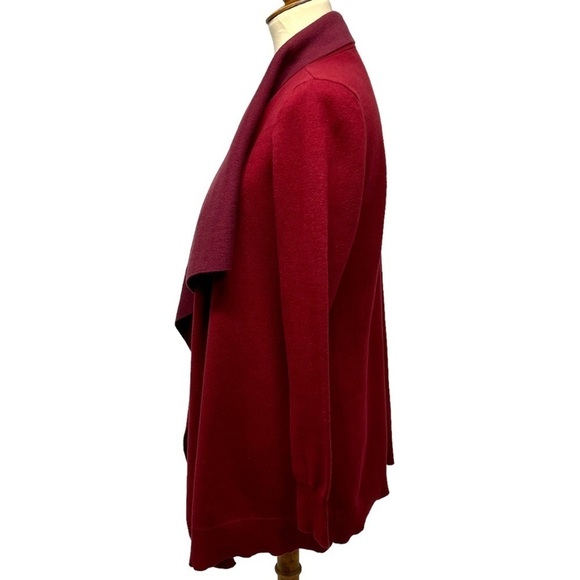 CAbi Cozy Up Maroon Open Front Cardigan Sweater Women’s Medium - Picture 7 of 10